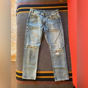 Levi’s 505c W28 distressed cropped straight leg jean